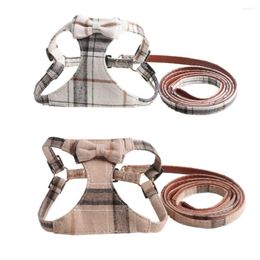 Dog Collars Pet Harness Leash Set For Small Reflective Adjustable Puppy Bow Outdoor Walking Running Vest Dogs