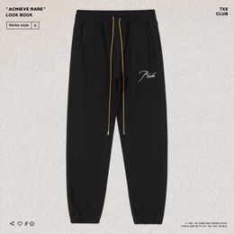 Designer Clothing Casual Pant Rhude Embroidered High Street Tungle Sports Pants Trend Brand Men's Men's Loose Drawstring Casual Pants outdoor Loose Hip hop