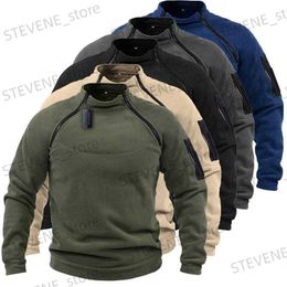 Men's Jackets Mens Tactical Outdoor Polar Fleece Jacket Hunting Clothes Warm Zipper Pullover Man Windproof Coat Thermal Hiking Sweater T231121