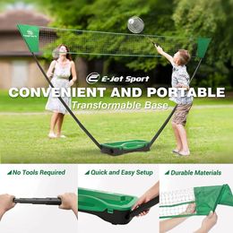 Badminton Shuttlecocks Portable Badminton Net Set Rackets LED Lightnin Shuttlecocks Combo Set for Family Kids Easy Setup Picnic Games 231120