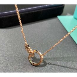 V Roman Digital Necklace High Quality CNC Exquisite Rose Gold Atlasx Star Same T-family Collar Chain