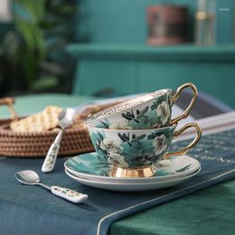 Mugs Coffee Cup Small Exquisite European Style Luxury Customised Afternoon Tea Set High Value Bone China & Saucer