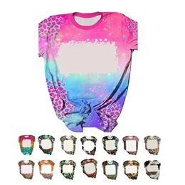 Heat Sublimation Shirts Transfer Blank Bleach Shirt Bleached Polyester T-shirts US Men Women Party Supplies DIY FS9550 ed