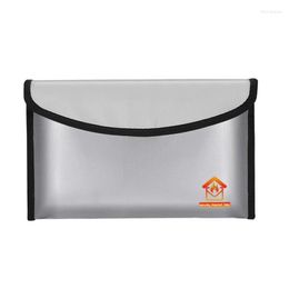 Storage Bags Est Fireproof Document Bag Fire Resistant For Money Jewellery Passport #BW
