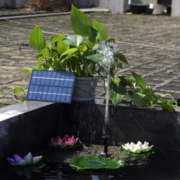 Garden Decorations High Quality Solar-Powered Pump Brushless DC Solar Power Fountain Pool Water Plants Watering Kit Pond