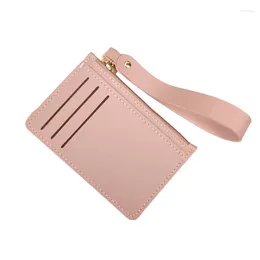 Card Holders 2023 Short Women Wallets PU Leather Slim Holder Female Purses Credit ID Mini Solid Coin