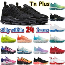 Tn Plus Running shoes TNS Cushion Mens triple black Fuchsia Dream Pink Spell University Blue Pink Purple Gradient Lemon Lime Womens Maxs Tennis AirMxs Dhgate Eur 36-47