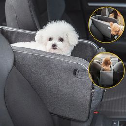 kennels pens Portable Pet Dog Car Seat Central Control Nonslip Dog s Safety Car Armrest Box Kennel Dog Bed For Small Dog Cat Travel 231120