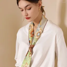 Scarves Handle Bag Ribbons Bracelet Multi-Function Korean Style Neckerchief Pastoral Hair Band Long Ribbon Scarf Women