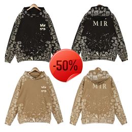 mens sweaters paint printing coat women's off white fashion loose pullover streetwear european ame