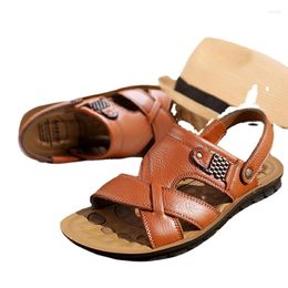 Summer Shoes Sandals Men Flat Beach Casual Breathable Comfortable Mens Leather Male Sneakerssize s