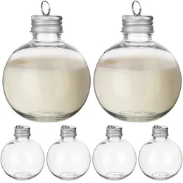 Vases Christmas Tree Ornament Fillable Water Bottle Bulbs Shape Pendants Candy Holder Ball Pendant Home Party Decor