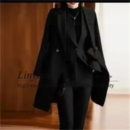 Women's Two Piece Pants Fashion Ladies Pant Suits Women Business Prom Blazer 3 Pieces Set Jacket Vest Formal Office Uniform Style Female