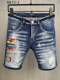 DSQ PHANTOM TURTLE Jeans Men Jean Mens Luxury Designer Skinny Ripped Cool Guy Causal Hole Denim Fashion Brand Fit Jeans Man Washed Pants 20392