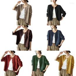 Women's Knits F42F Womens Casual Long Sleeve Knit Open Front Sweater Button Down Cardigan