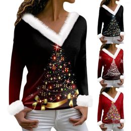 Women's Blouses Christmas Tree Hoodie O-neck Sweathirts Merry Women Fashion Hoodies Girl Coats Sweats Kawaii Tracksuit