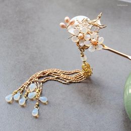 Hair Clips Design Vintage Pins Freshwater Pearl Stick Tassel Chinese Style Women Accessories High Quality Jewellery