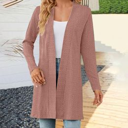 Women's Jackets Autumn And Winter Simple Solid Colour Long Sleeve Loose Women Office Work For Casual
