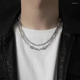 Chains Original Unique Significance Hip-hop Style Couple Design Sense Simplicity All-purpose Double Layered Necklace