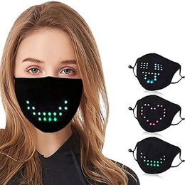 Party Masks Led Voice-activated Luminous Mouth Mask Masquerade Party Face Mask Voice Control Mascarillas Halloween Party Cosplay Mask 230420