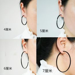 Hoop Earrings Big Circle Ladies Wide Square Line Black Round Fine Fashion Jewellery Wholesale Personalised Girl For Women