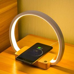 s Wireless Charger LED Desk with Touch Control 3 Hues Table Lamp Eye-Caring Reading Light for Kids Adults AA230421