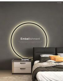 Wall Lamp LED Modern Times Brief A Living Room Bedroom Background Circular Light Holiday Sconce Atmosphere Decoration Lighting