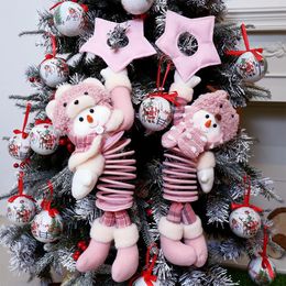 Christmas Decorations Pink Plush Toy Elf Doll Tree Decoration Haning Dolls Home Decor Family Gifts For Boys And Girls 231120