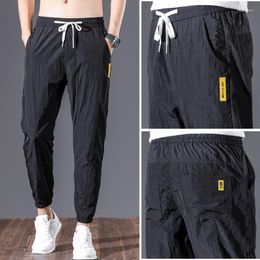 Men's Pants Varsanol Spring Mens Breathable Joggers Trousers Fashion Streetwear Full Length Pencil Nylon Oversized 28-38