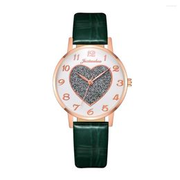 Wristwatches Creative Heart-Shaped Pattern Women's Watch Wholesale Personality Belt Student's Niche Pink Diamond Love