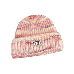 Women's Autumn and Winter mixed color soft beanie versatile and fashionable skull cap men's winter warm hat cp hats