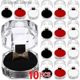 Jewelry Stand 1-10PCS Acrylic Crystal Ring Boxes Storage Display Box Storage Organizer Case Clear Package Box for Wedding Jewelry PackagingL231121
