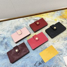 Fashion Designer Flower Card Holder Plaid Mens Wallet Credit Cardholder Women Billfold Purse Slender Wallets Fold Cardholders With Box