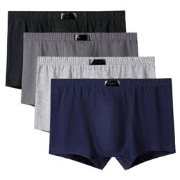 Underpants 4PcsLot Mens Panties Male Shorts Boxers Underwear Slip Cotton Large Size 5XL 6XL 230420