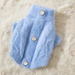 Dog Apparel Pet Clothes Imitation Mink Velvet Knit Sweaters For Dogs Clothing Cat Small Cute Winter Warm Fashion Girl Products 2023