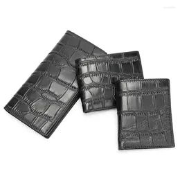 Wallets Elegant Crocodile Pattern Leather Wallet For Men Short Style With Multiple Card Slots Handmade