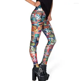 Women's Leggings 2023 Female Leggins 3D Digital Printed Fitness Pants Sexy Women Square Cartoon Trousers Mujer Leggin