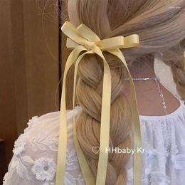 Hair Accessories 1Pair Ballet Style American Ribbons Hairbows Streamers Clips For Girls Double Ponytail Hairpins Headwear