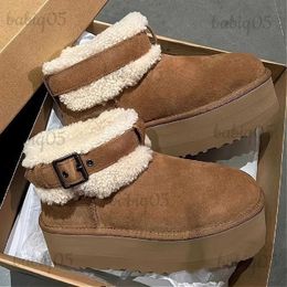 Boots Snow Boots Platform For Women Ladies Mini Boots Warm Fur Thickened Durable Non-Slip Winter Classic Women's Ankle Booties T231121