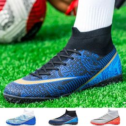 Sapatos de segurança masculinos botas de futebol cinco um lado futebol profissional crianças turf chuteiras treinamento de grama calçados esportivos 231120