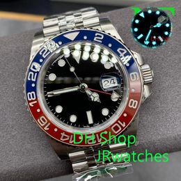 NF Clean Luxury Sport Men GMT Watch Dual Time Zone 2836 3186 3285 Automatic Mechanical Diving Left Hand Green Fashion Wine Red Watch Box ceramic luminous waterproof