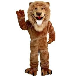 Halloween Brown Lion Mascot Costumes Cartoon Theme Character Carnival Unisex Adults Size Outfit Christmas Party Outfit Suit For Men Women