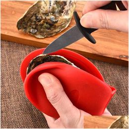 Other Kitchen Tools Oyster Shucking Clamp Sile Holder Easy Opener Cooking Mitts Pinch Grips For Shell Hand Guard Opening Tool Lx4806 Dhbzo