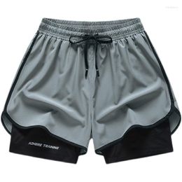 Men's Shorts 2023 Summer Running Men 2 In 1 Double-Deck Quick Dry Sport Fitness Jogging Workout Sports Short Pants