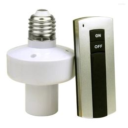 Screw Wireless Remote Control Lighting Bulb Holder Light Cap Socket Switch Kit 220V