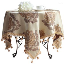 Table Cloth European High-grade Gold Luxury Rustic Square Tablecloth Dining Roundtable Tablecloths Coffee Bubu Arts