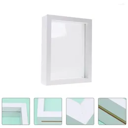 Frames Specimen Po Frame Wooden Display Stand Clear Clip Picture Holder Double-sided Glass Flower