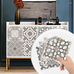 Wall Stickers 10pcs Modern Simplicity Waterproof Tiles Mosaic Sticker Kitchen Bathroom Adhesive Decor For Tile Floor Cabinet Drawer