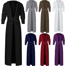 Men's Sleepwear Men's Winter Lengthened Plush Shawl Bathrobe Home Clothes Long Sleeve Robe Coat Bath Peignoir Homme Flannel 2023