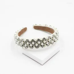 Hair Clips Luxury Dance Headband With Rhinestones And Pearls Hand-Stitched Exquisite Gorgeous Fashion Ladies Prom 897